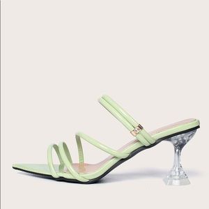 SHEIN PYRAMID HEELED TWO WAY WEAR STRAPPY SANDALS
